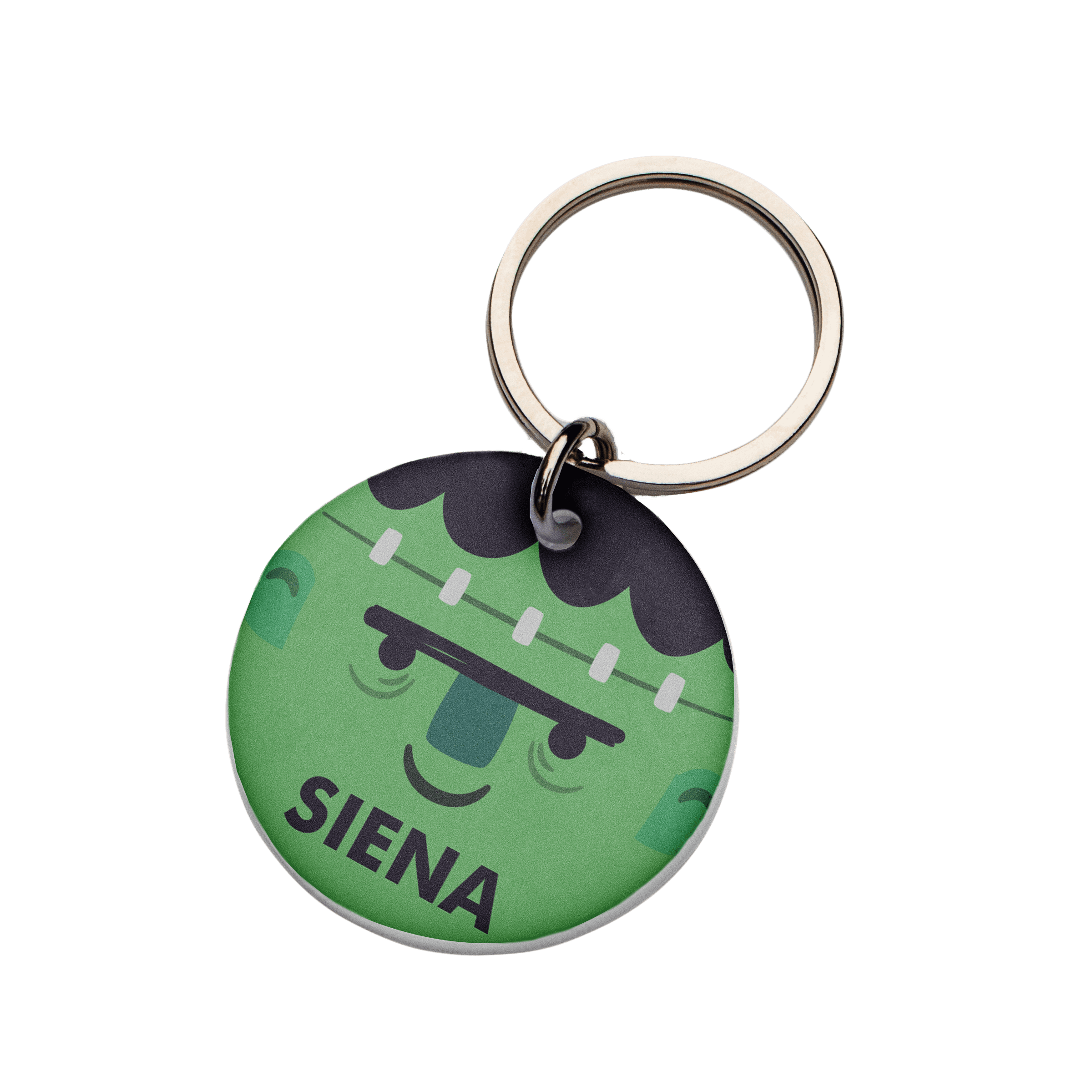 Placa de identificación Frankenstein Halloween para perros y gatos