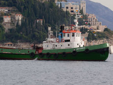 Tegljač Antares na sidru pod Lokrumom