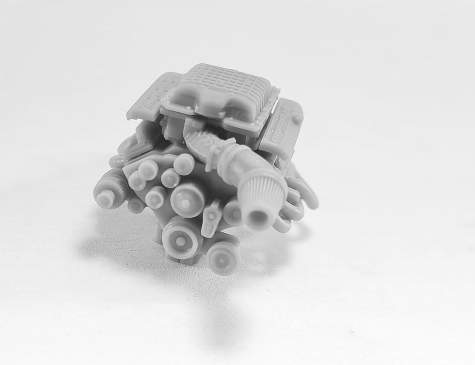 Miniatura: Motor HellCat Hemi 6.2L Supercharge + Transmissão 8HP90.