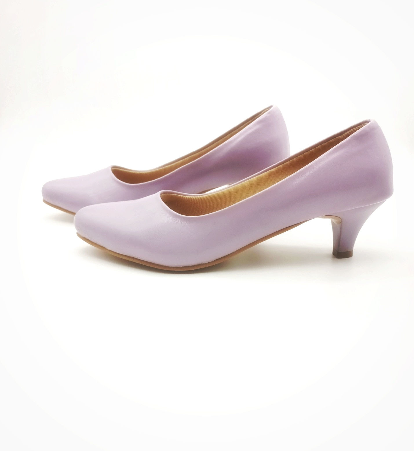 Lavender Vegan Leather Stiletto Heel without belt