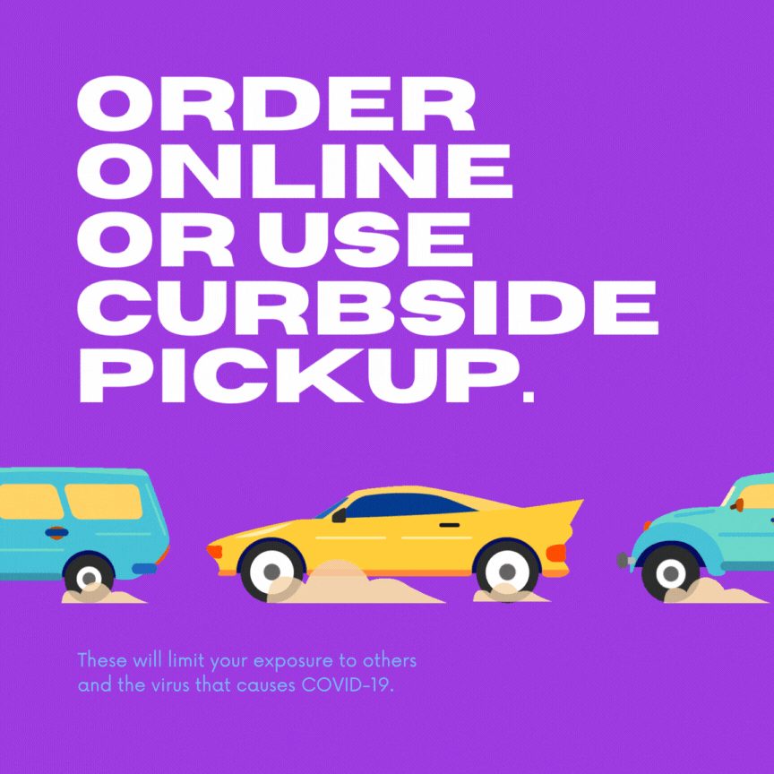 Purple Errands Typographic Coronavirus Instagram Post.gif