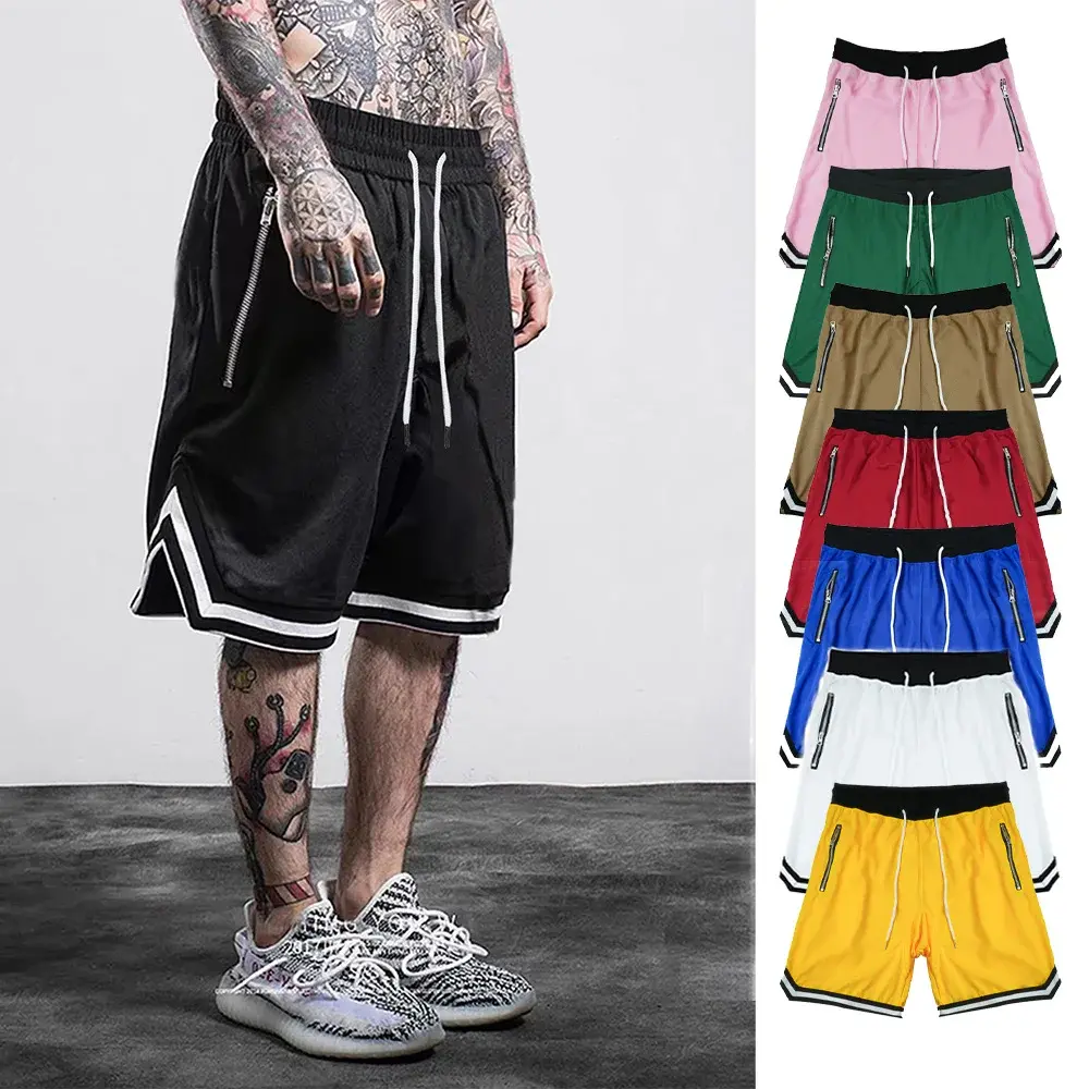 Men's Sports Basketball Shorts Mesh Quick Dry Gym Shorts for Summer Fitness