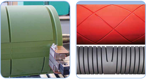 Elastomer Cutting System For Roller Grooving