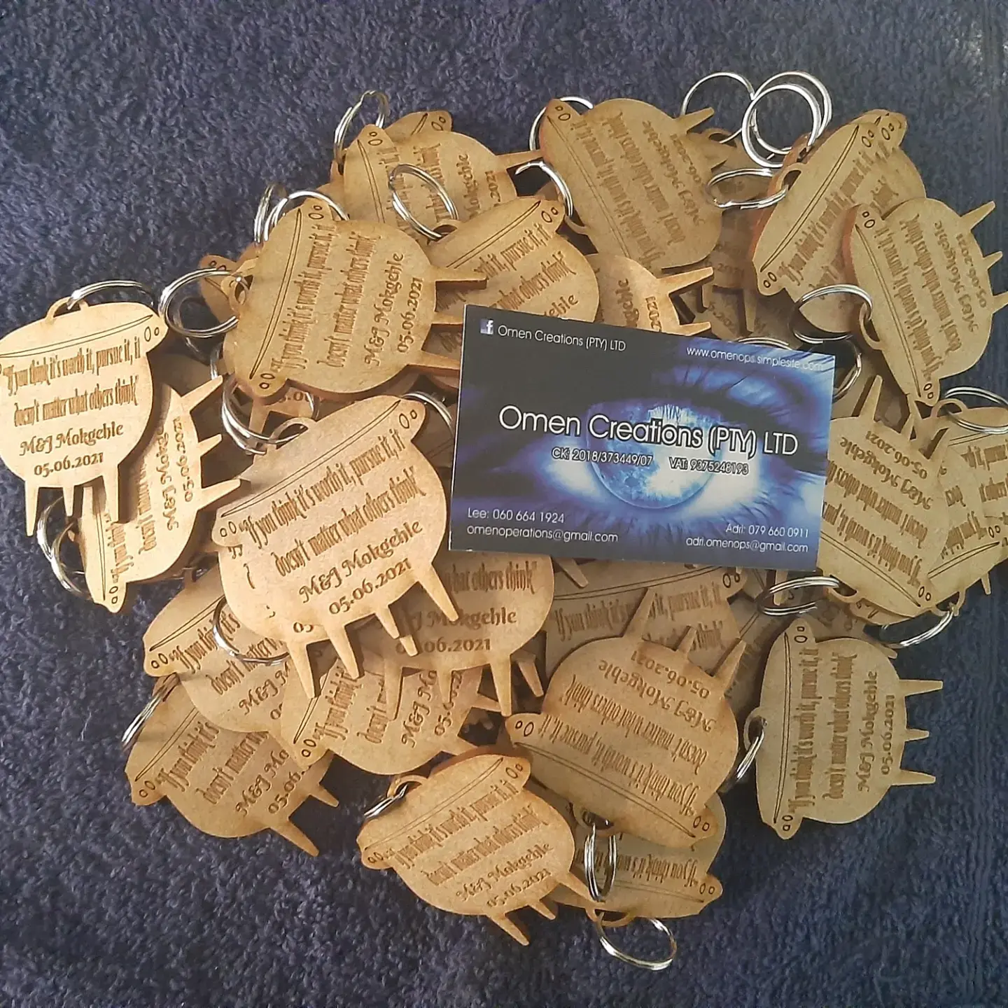 Wooden Keyrings 