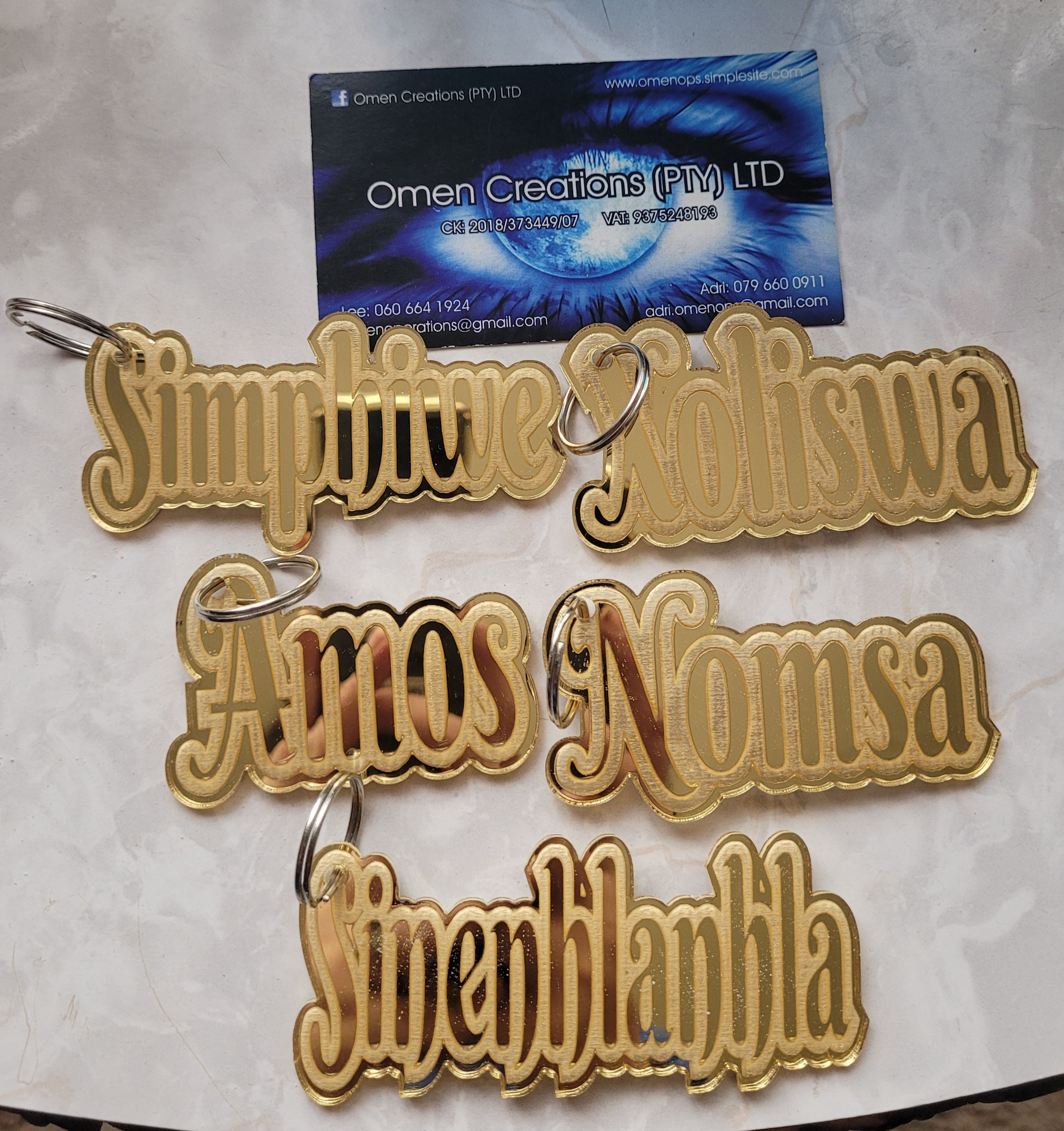 Mirror Gold Keyrings 
