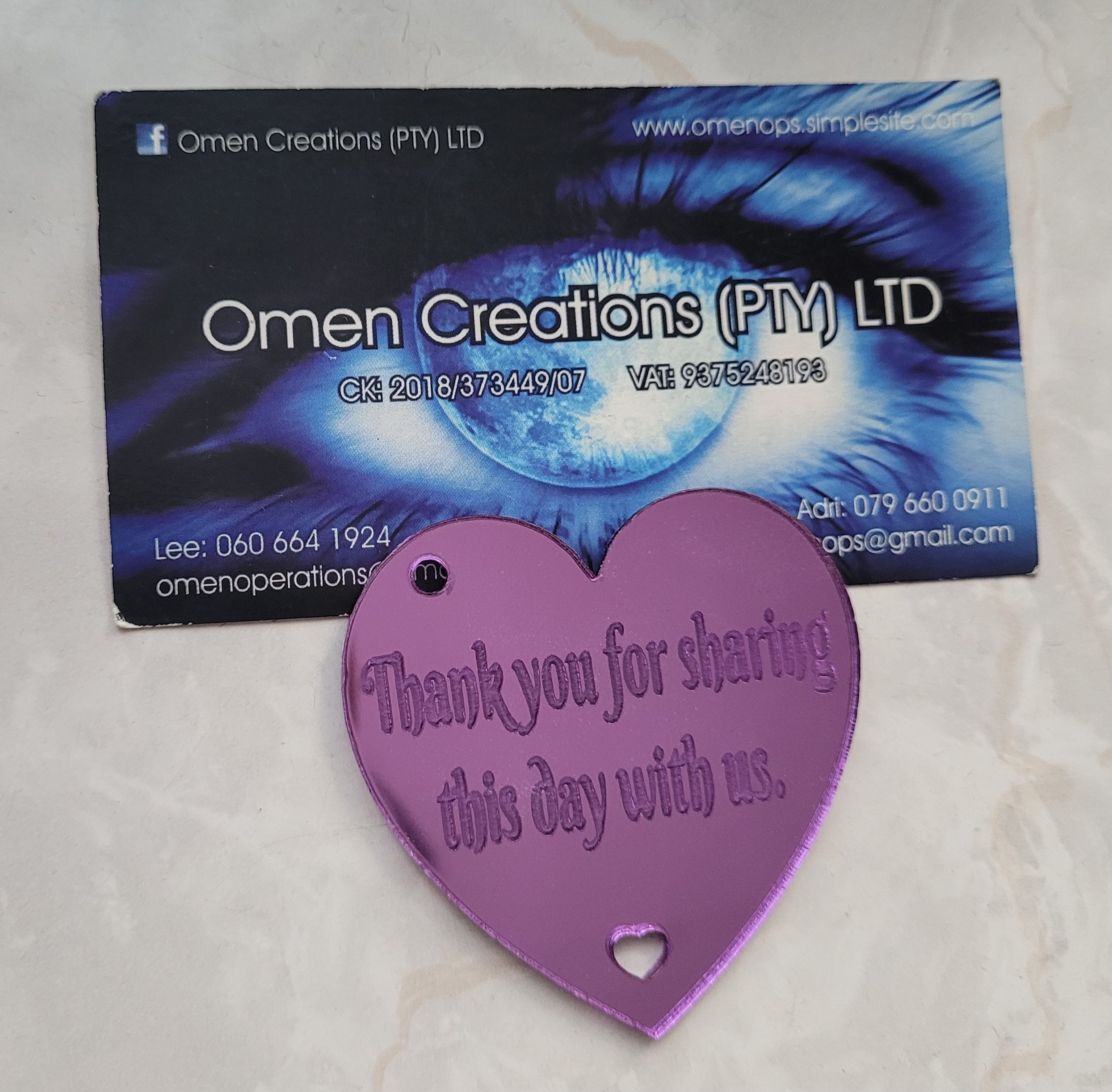 Mirror purple keyrings 