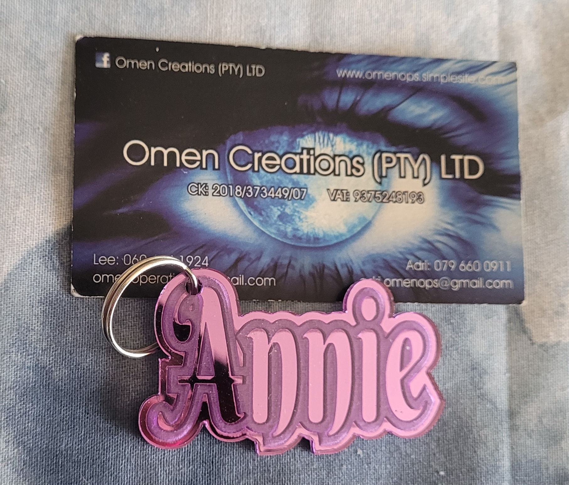 Mirror purple keyrings 