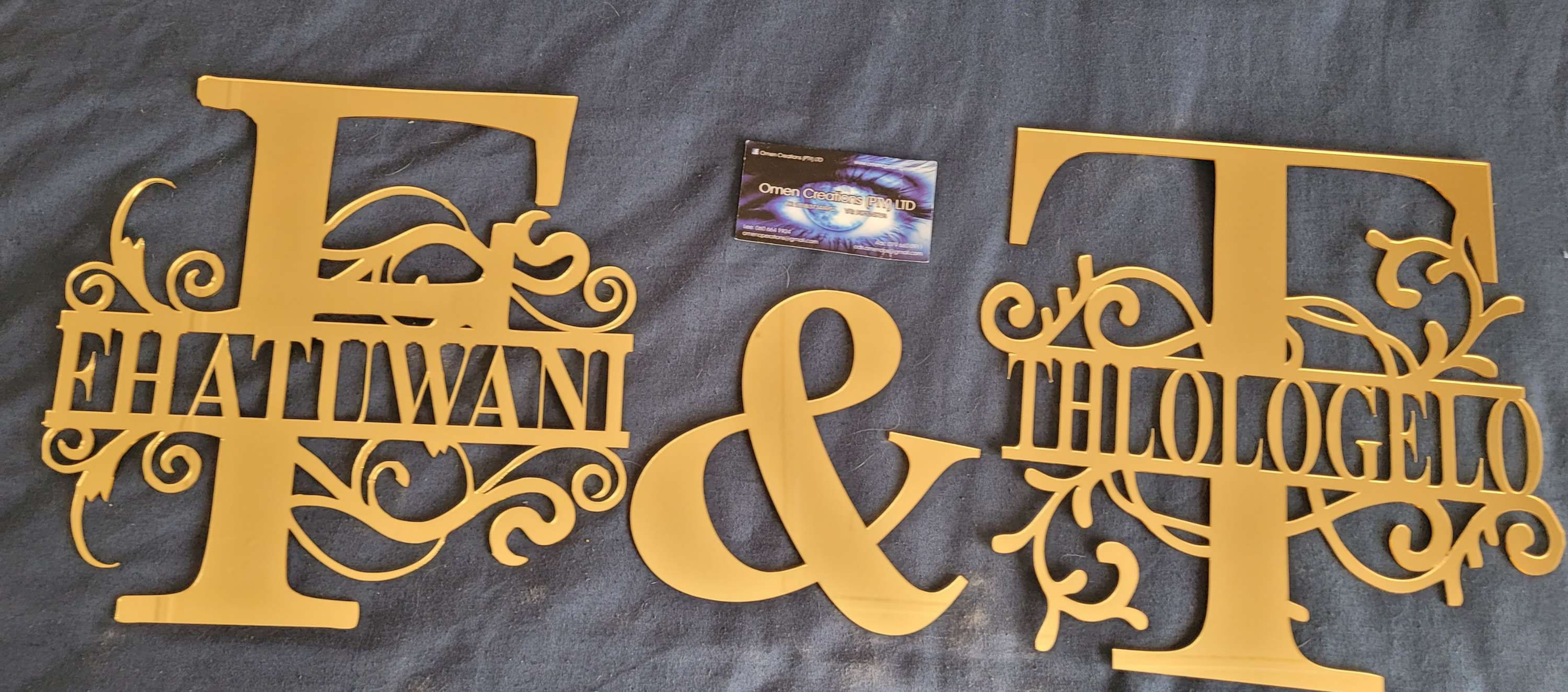 Mirror gold cut outs