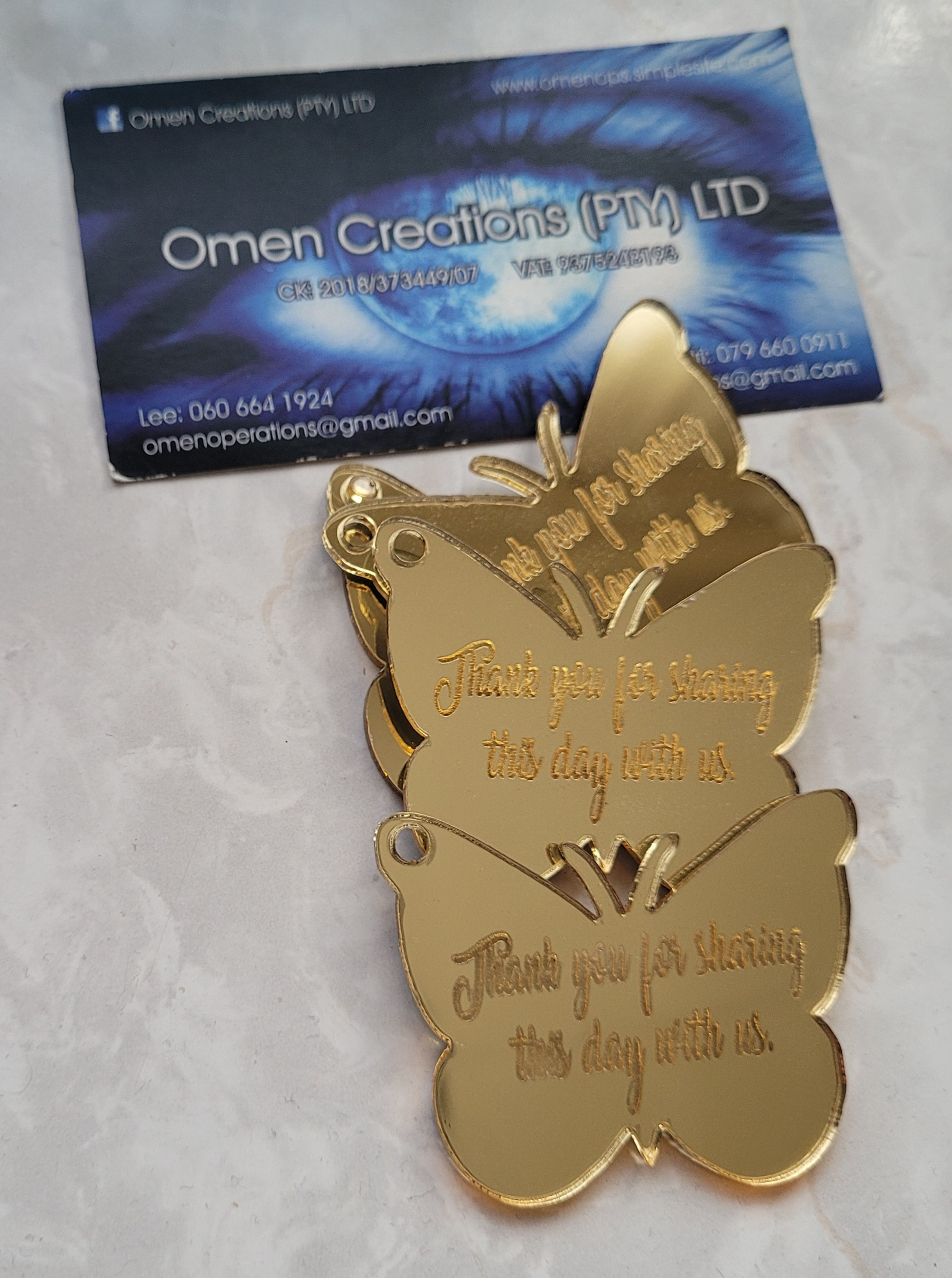 Mirror Gold Keyrings 