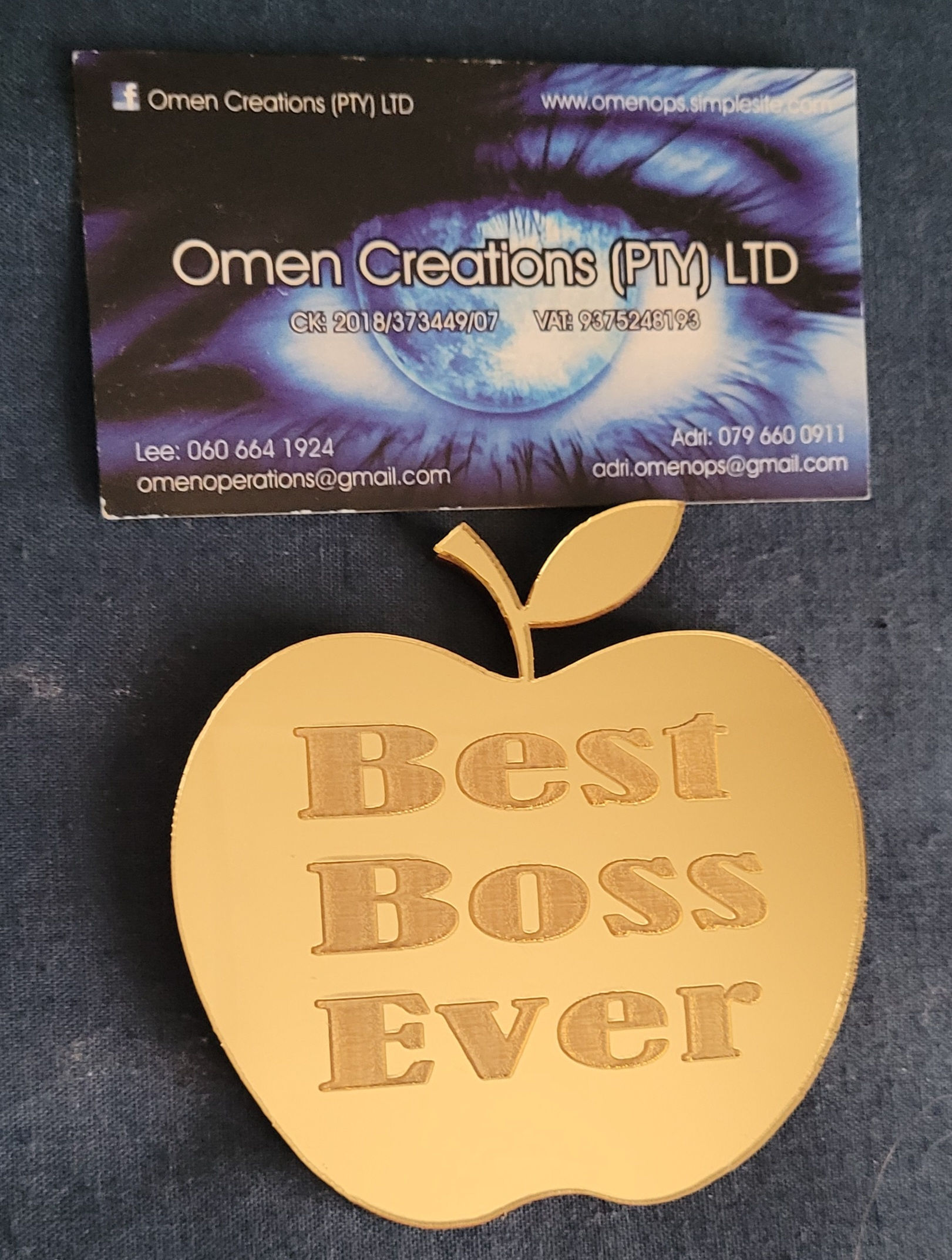 Mirror Gold fridge magnets 