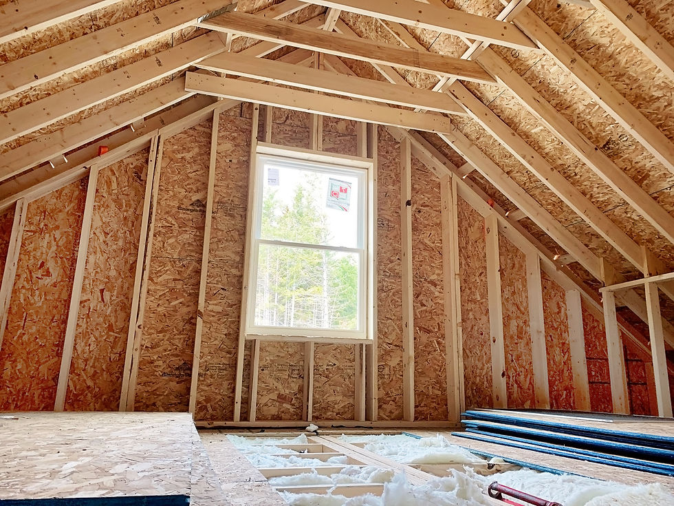 No Truss...Factory constructed full attic