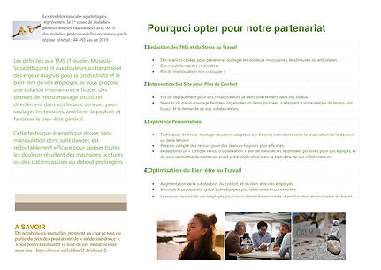 brochure Reiki en entreprise verso