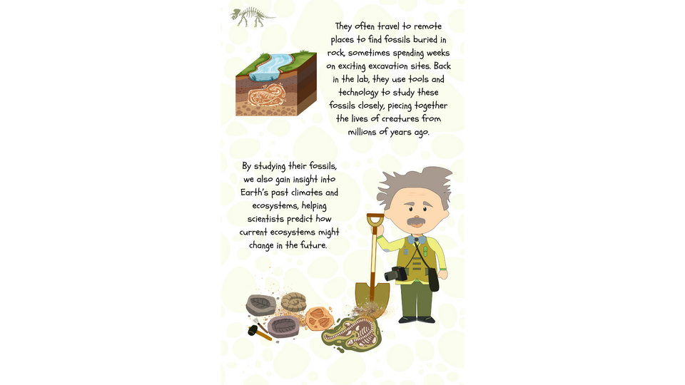 Exploring Dinosaurs with Einstein & Friends book explaining fossils
