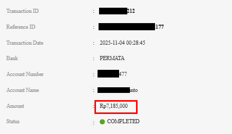 SELAMAT USER ID XXXNTO KEMENANGAN 7 JUTA 185 RIBU DI GAME BESOFT MAD BANDITO