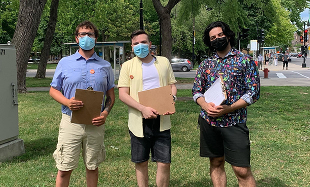 The JNDQ standing in with the NDP for candidate signatiures