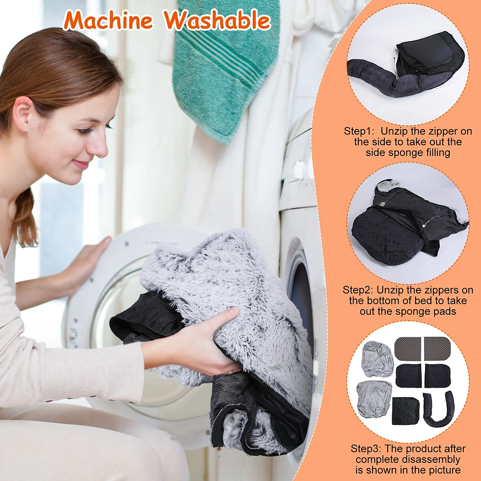 Thumbnail: Large washable lounge bed for dogs and humans