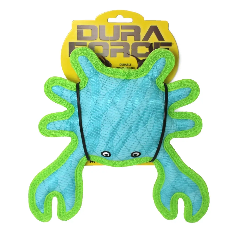 Thumbnail: Tough squeaky crab toy for dogs by Duraforce