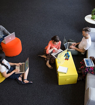 Digital marketers in office space