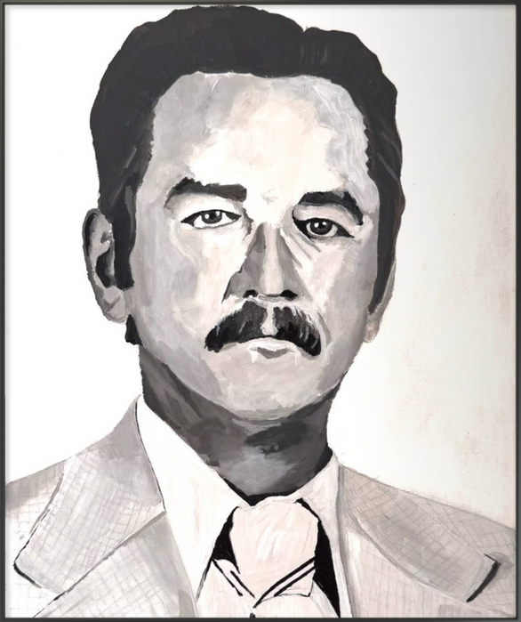 This is one of many images in a slideshow series showcasing different figure paintings, this painting showcases a memorialized illustration of Fred Kral, my late grandfather.
