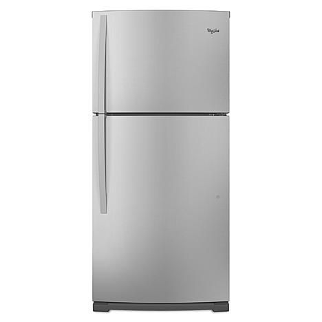 Thumbnail: Stainless Steel  Whirlpool 20.5 cu ft Freezer on Top Refrigerator