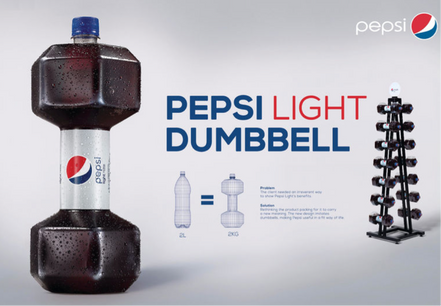 Botellas de Pepsi vienen en forma de mancuernas