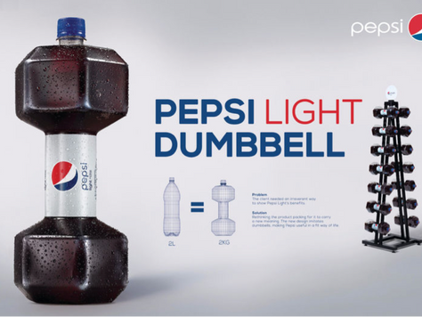 Botellas de Pepsi vienen en forma de mancuernas