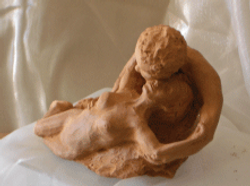 Sculpture Terre Christiane Lacombe 2005-Poésie