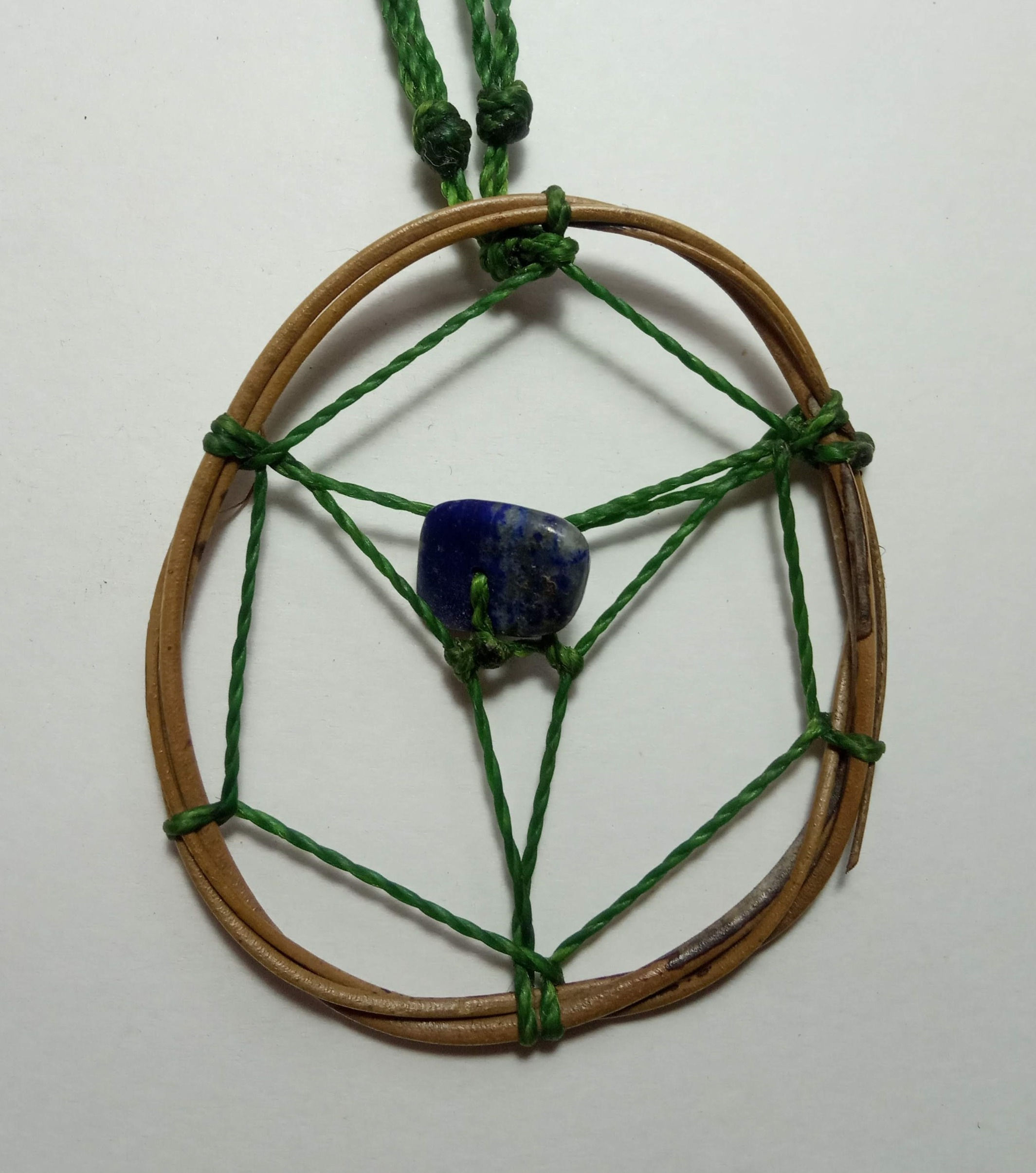 Collar de atrapasueños y mineral Lapislázuli original