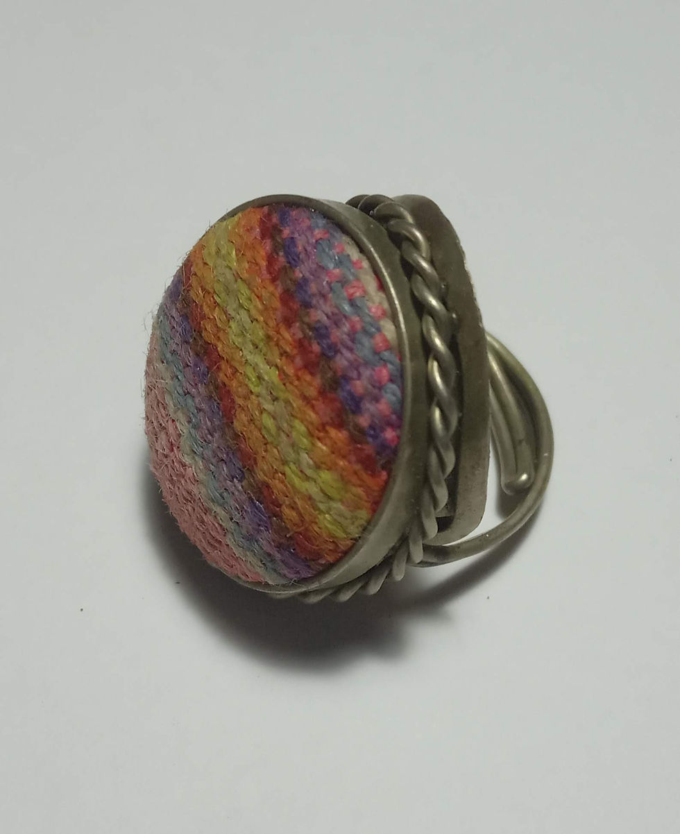 Miniatura: Anillo Regulable Tejido en Telar