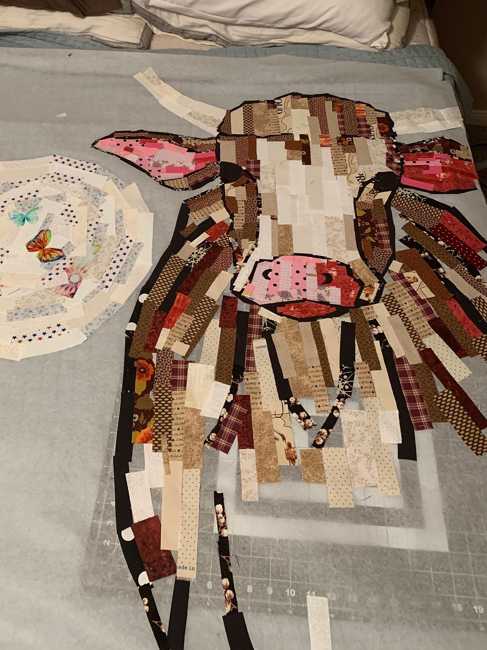 Collage quilt in progress