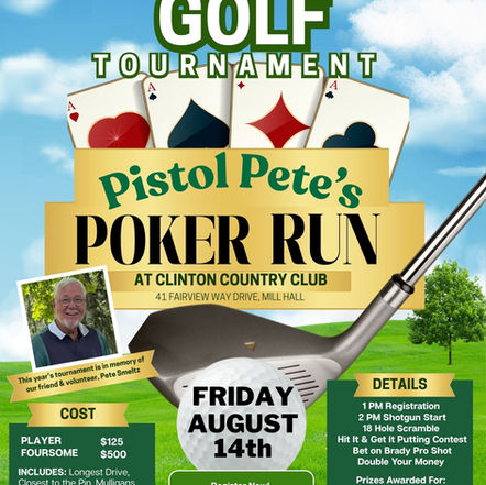 KCF Annual Poker Run Golf Tournament is August 14!!