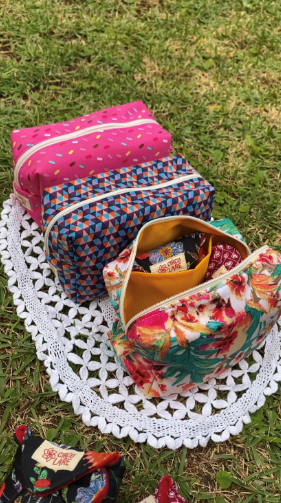 Miniatura: Kit Absorvente Ecológico de pano 4 Noturnos + Necessaire