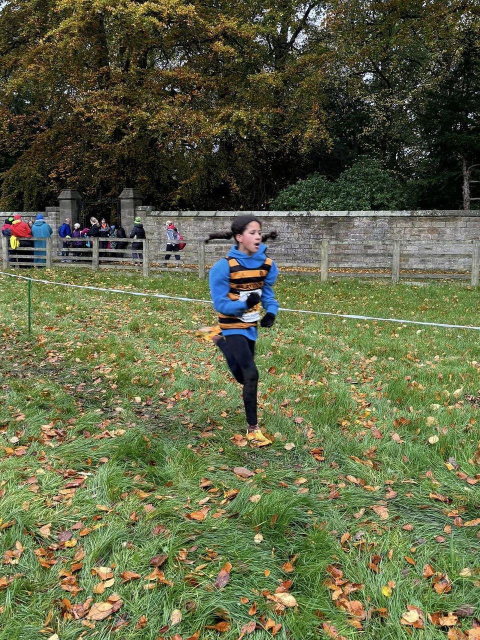 Junior Blaydon athlete running at NEHL Lambton Estate Cross Country