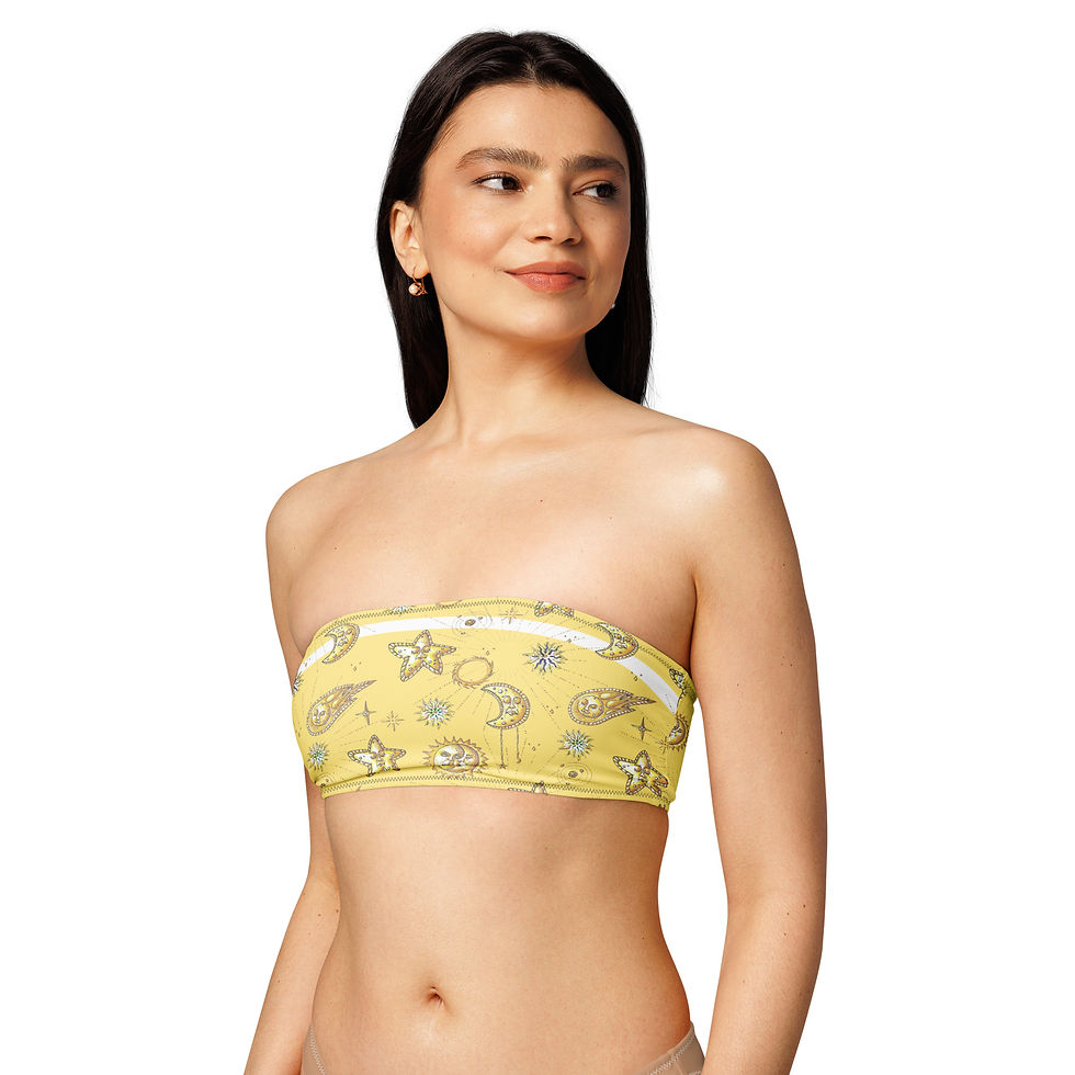 Thumbnail: Celestial Summer bandeau bikini top (Yellow)