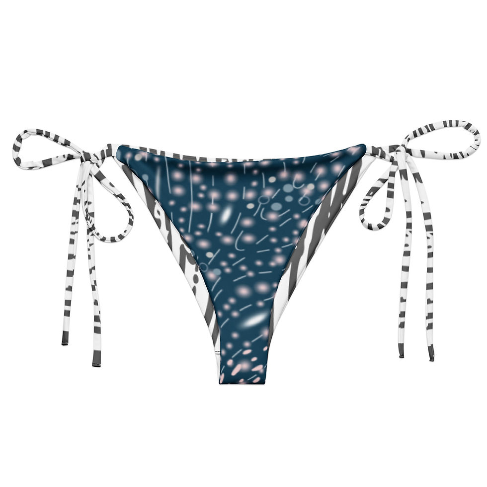 Whale shark print bikini bottom
