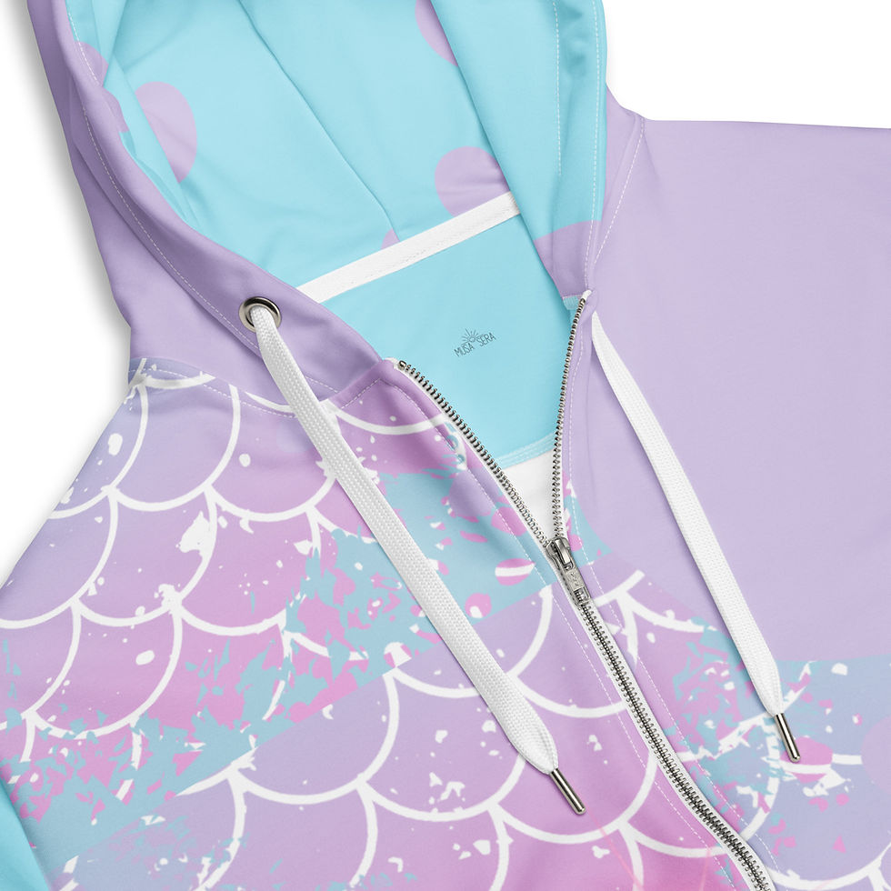 Thumbnail: Serena Recycled Unisex Zip Hoodie | Mermaid-Core Coastal Lifestyle Jacket