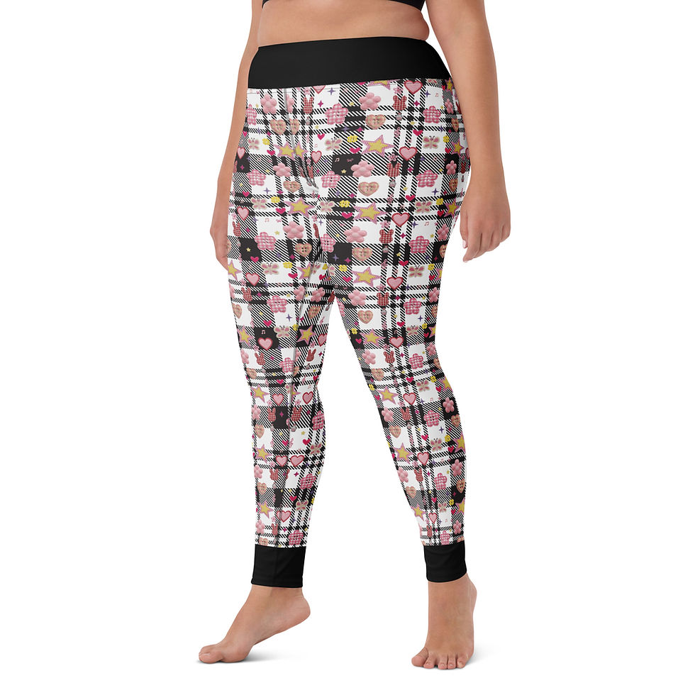 Thumbnail: Plaid Sweetheart (High-Waisted) Yoga Leggings | Recycled Preppy Activewear