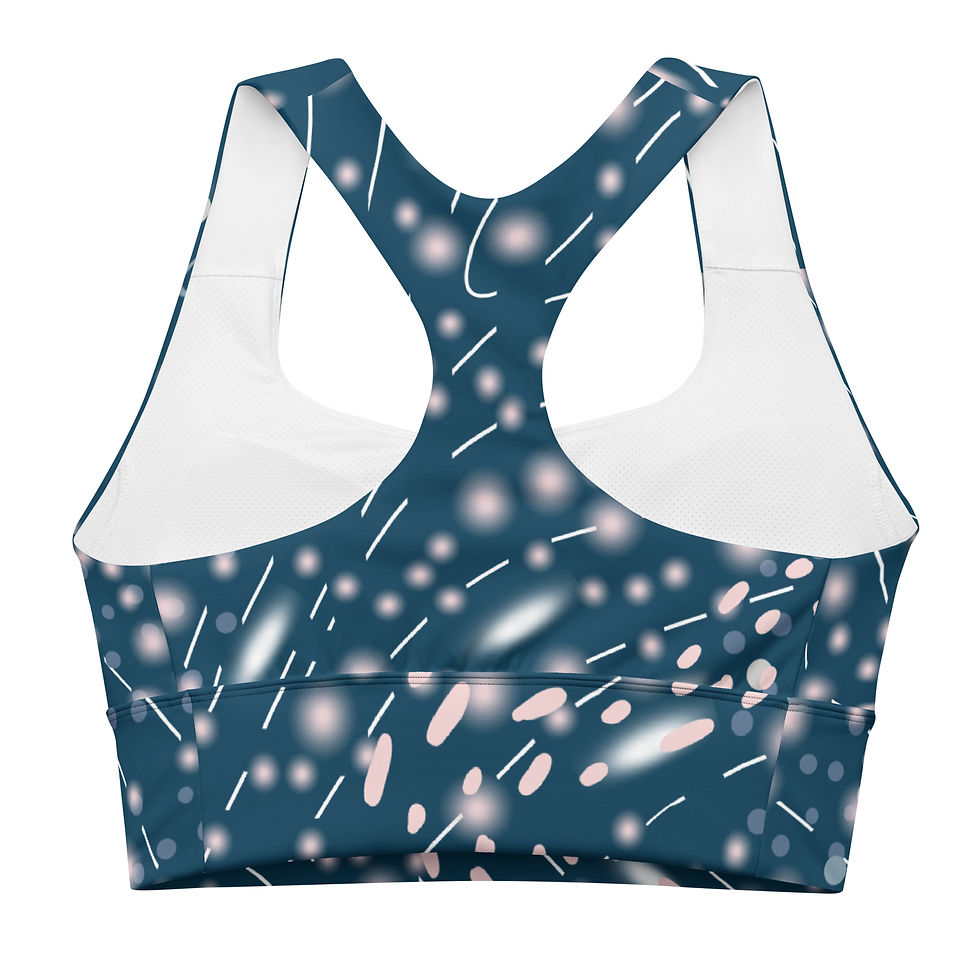 Thumbnail: ARTflex activewear - whale shark pattern raceback sports bra back