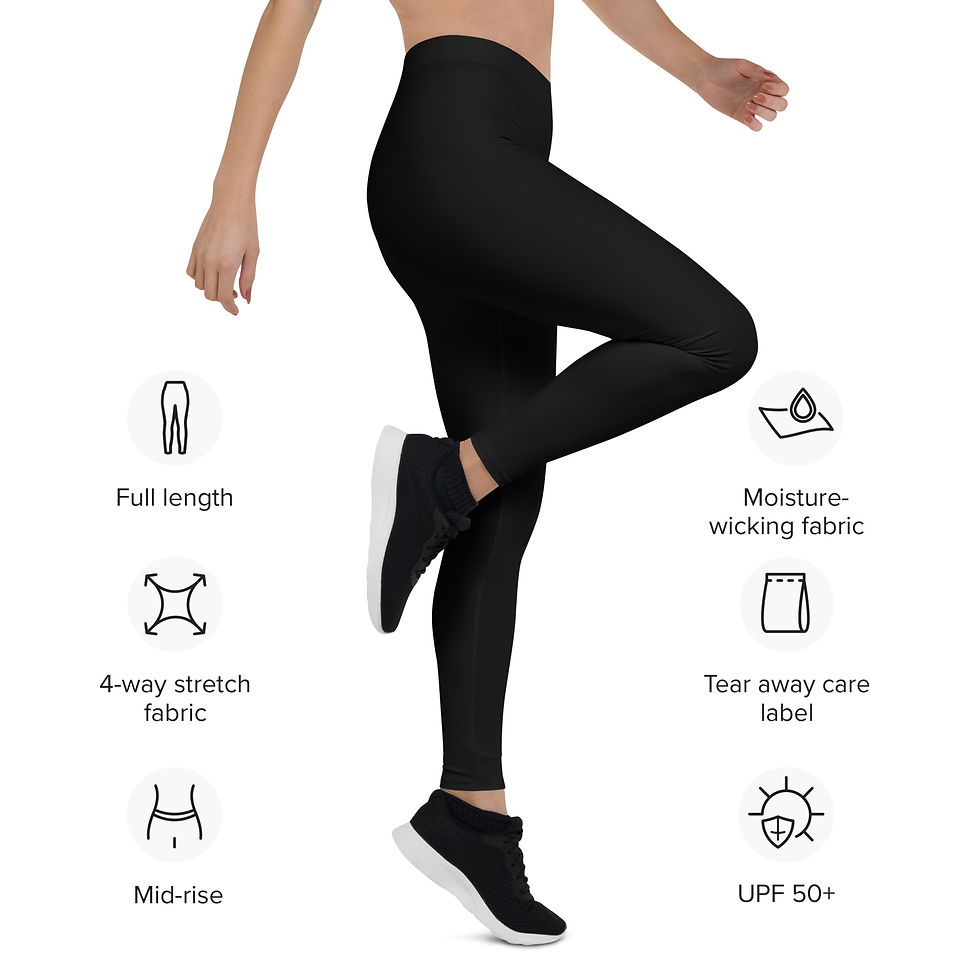 Thumbnail: Persephone's Descent Neutral Black (Mid-Rise) Leggings