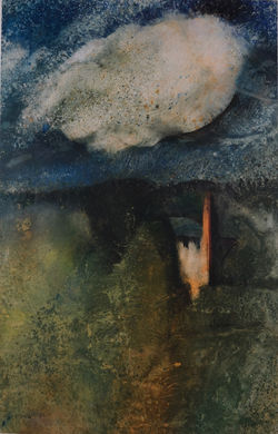 Gottfried Schüler. Fabrikruine unter Wolke