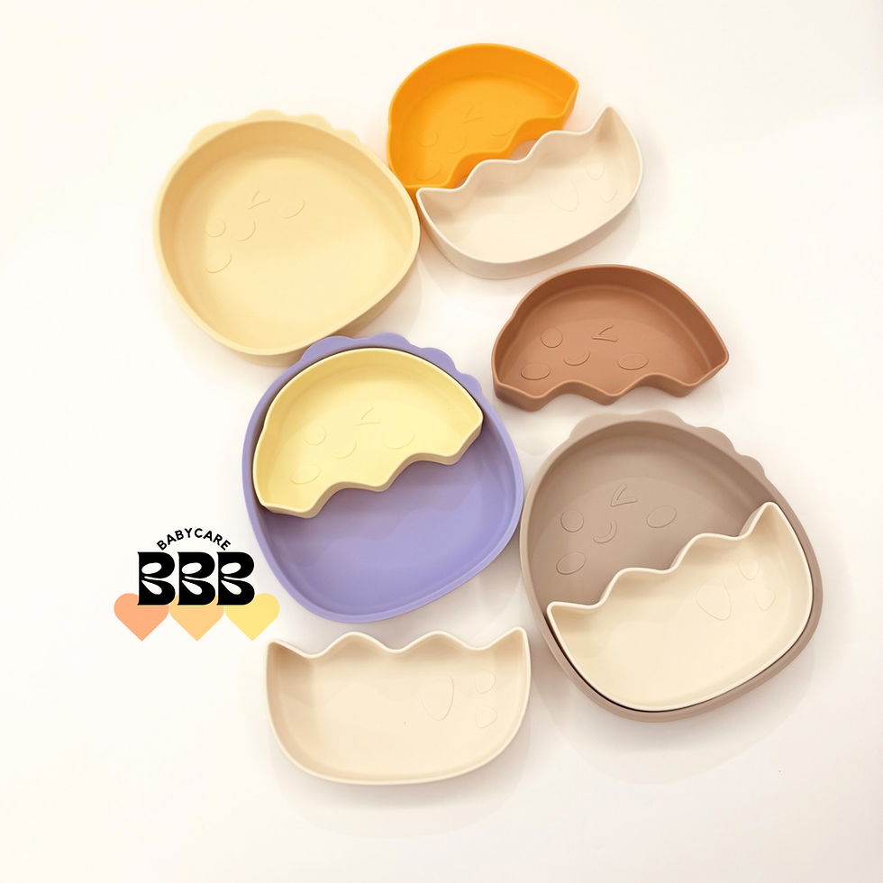 Thumbnail: Dino Egg Plate Set 恐龍蛋矽膠分格餐盤