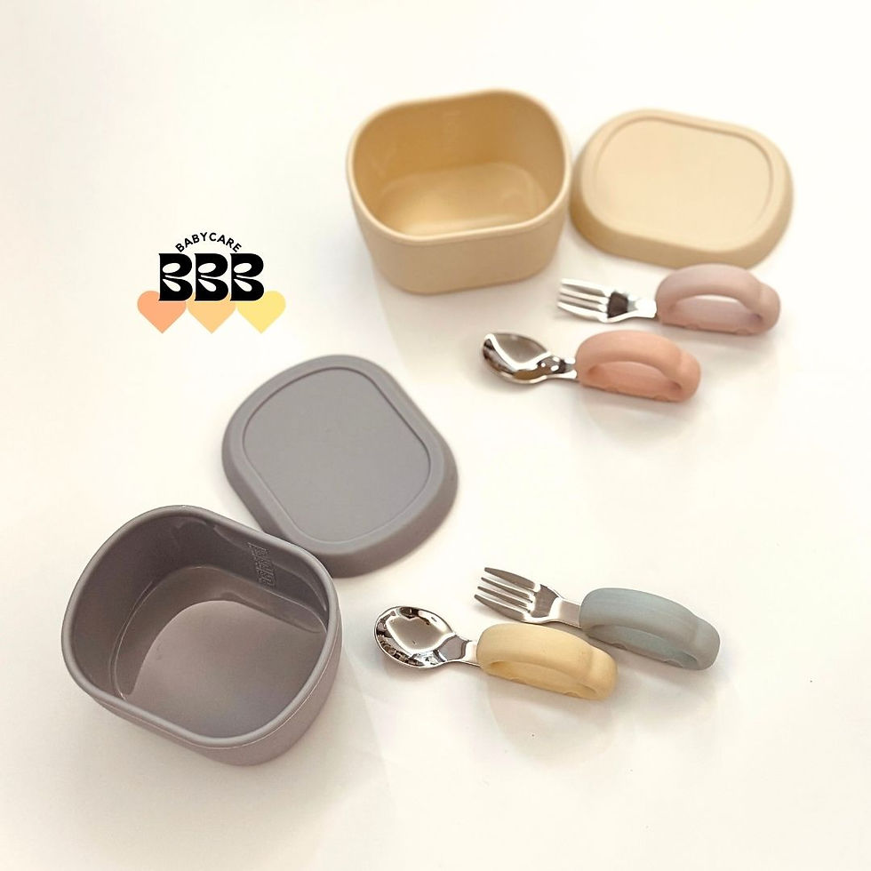 Thumbnail: 車車不銹鋼環狀學習叉匙套裝 Car stainless steel toddler learning fork and spoon set （附送矽膠收納盒）