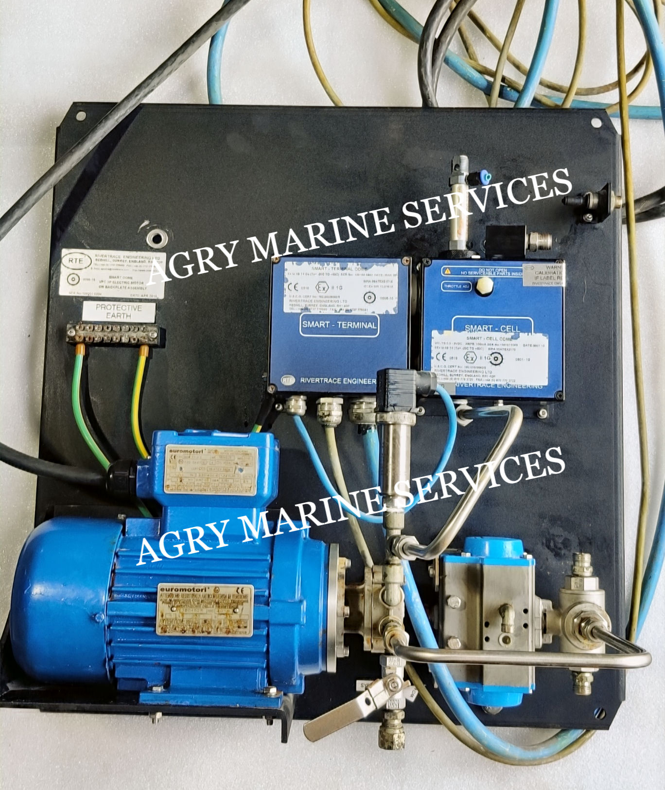 RIVERTRACE ENGINEERING SMART-ODME VPC 3P ELECTRIC MOTOR ON BACKPLATE ASSEMBLY