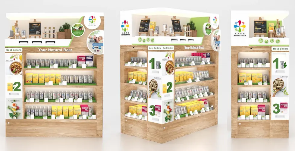 Life Nutrition Shelving Design