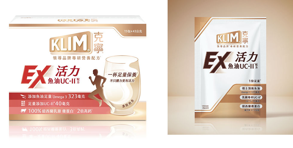 克寧 EX活力魚油UC-II 包裝設計