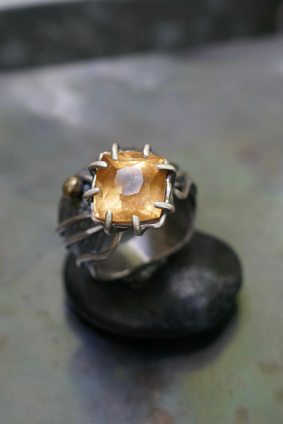 Thumbnail: inner glow II : golden imperial topaz ring / size 7.25
