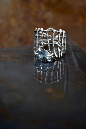 crossroads ring with blue topaz / size 9.25 | studio luna verde