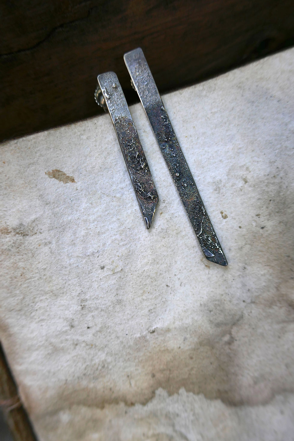 Thumbnail: stardust series ~ textured post earrings II