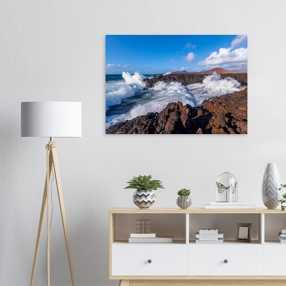 Thumbnail: Los Hervideros Powerful Waves - Photographic Print
