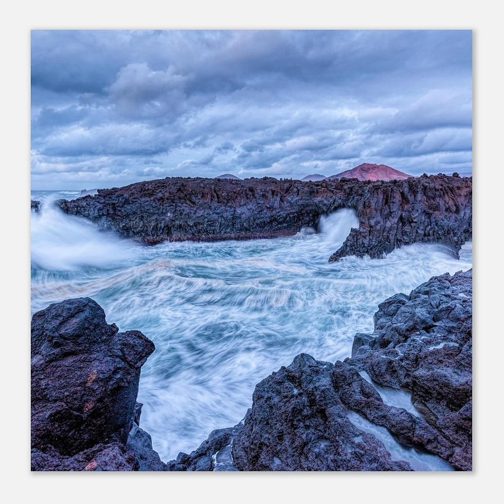 Thumbnail: Los Hervideros Stormy - Photographic Print